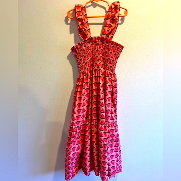 Tea Collection Other - NWOT Tea Collection Smocked Watermelon Sun Maxi Dress, Girls size 10